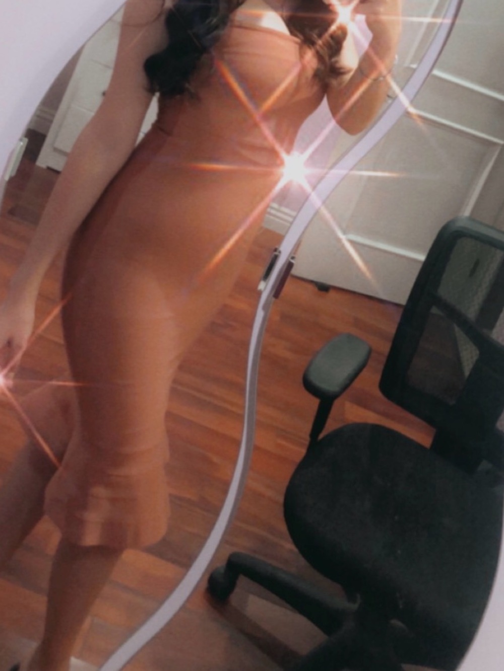 Strap Midi Dress in Terracotta - Picture 3 of 5